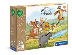 QTY OF ITEMS TO INLCUDE X9 ASSORTED JIGSAWS TO INCLUDE CLEMENTONI - 20259 - WINNIE THE POOH - 24 MAXI PIECES - MADE IN ITALY - 100% RECYCLED MATERIALS, JIGSAW PUZZLE FOR KIDS, LISCIANI 48106 DE 2 CAR
