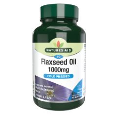NATURES AID FLAXSEED OIL SOFTGEL CAPSULES, 1000 MG. (DELIVERY ONLY)