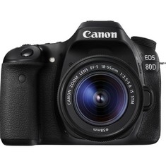 CANON EOS 80D EF-S 18-55 IS STM KIT CAMERA (ORIGINAL RRP - £1059.99) IN BLACK. (WITH BOX) [JPTC68391] (DELIVERY ONLY)