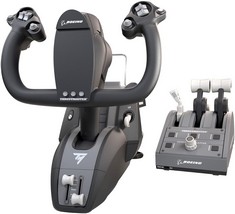 THRUST MASTER YOKE PACK BOEING EDITON GAMING ACCESSORIES (ORIGINAL RRP - £400.00) IN BLACK AND GREY. (WITH BOX) [JPTC68350] (DELIVERY ONLY)