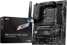 MSI PRO B760-P WIFI DDR4 MOTHERBOARD PC ACCESSORY (ORIGINAL RRP - £129.99) IN BLACK. (WITH BOX) [JPTC68258] (DELIVERY ONLY)