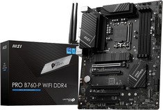 MSI PRO B760-P WIFI DDR4 MOTHERBOARD PC ACCESSORY (ORIGINAL RRP - £129.98) IN BLACK. (WITH BOX) [JPTC68266] (DELIVERY ONLY)