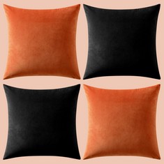 QUANTITY OF ASSORTED ITEMS TO INCLUDE MIULEE SET OF 4 CUSHIONS 4 PACK CUSHION COVERS THROW PILLOW 18X18 INCH 40X40CM HALLOWEEN VELVET CUSHION COVERS FOR SOFA DECORATION LIVING ROOM BED CHAIR SOFT WIT