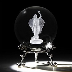 QUANTITY OF ASSORTED ITEMS TO INCLUDE VSKIKRIS ANGEL OF FREEDOM ANGEL FAIRY - 60MM 3D CRYSTAL BALL WITH STAND | ENGRAVED GUARDIAN ANGEL FIGURINE | HOME DECOR GIFT FOR ANGEL ENTHUSIASTS: LOCATION - D