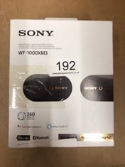 SONY WF-1000XM3 TRULY WIRELESS NOISE CANCELLING HEADPHONES WITH MIC, UP TO 32H BATTERY LIFE, STABLE BLUETOOTH CONNECTION, WEARING DETECTION WITH ALEXA BUILT-IN - BLACK.: LOCATION - A