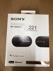 SONY WF-1000XM3 TRULY WIRELESS NOISE CANCELLING HEADPHONES WITH MIC, UP TO 32H BATTERY LIFE, STABLE BLUETOOTH CONNECTION, WEARING DETECTION WITH ALEXA BUILT-IN - BLACK.: LOCATION - A