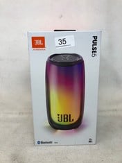 JBL PULSE 5 PORTABLE BLUETOOTH SPEAKER WITH LIGHT SHOW, 12H PLAY TIME, IP67 DUSTPROOF AND WATERPROOF, PAIR WITH OTHER JBL SPEAKERS USING PARTYBOOST, BLACK.: LOCATION - TOP 50 RACK