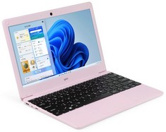 GEOBOOK LAPTOP IN PINK. (UNIT ONLY). INTEL CELERON, [JPTC68147] (DELIVERY ONLY)