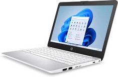 HP STREAM 11-AK0027NA 64GB SSD LAPTOP (ORIGINAL RRP - £219.00) IN WHITE. (WITH BOX). INTEL CELERON N4120, 4GB RAM, 11.0" SCREEN [JPTC68133] (DELIVERY ONLY)