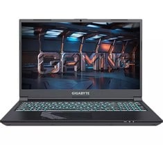 GIGABYTE G5 KF 512GB SSD LAPTOP (ORIGINAL RRP - £849.99) IN BLACK. (UNIT ONLY). INTEL CORE I5, 16GB RAM, 15.6" SCREEN, RTX 4060 [JPTC68115] (DELIVERY ONLY)