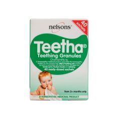 45 X TEETHA BABY TEETHING GRANULES, 40 SACHETS, 3+ MONTHS, 6C CHAMOMILLA, HOMEOPATHIC RELIEF FOR SOOTHING & CALMING TEETHING SYMPTOMS, SYSTEM-BOOSTER FOR BABIES & TODDLERS. (DELIVERY ONLY)