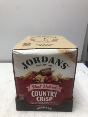 JORDAN’S RED VELVET COUNTRY CRISP CEREAL (12 INDIVIDUAL BOXES). (DELIVERY ONLY)