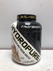 ASSORTED PROTEIN POWDER TO INCLUDE NUTRABOLICS HYDROPURE SALTED CARAMEL. (DELIVERY ONLY)