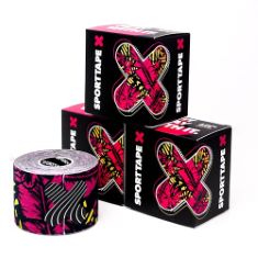 QTY OF ITEMS TO INLCUDE ASSORTED ITEMS TO INCLUDE PACK OF 3 ROLLS - SPORTTAPE KINESIOLOGY SPORTS TAPE - 5M ROLL - WILD PRINT | PHYSIO & SPORTS INJURY MUSCLE TAPE FOR SHOULDER, KNEE, ANKLE SHIN SPLINT