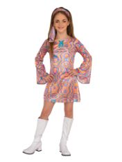 7 X CHILD MULTICOLOR GO GO GIRL COSTUME SET (LARGE SIZE) - PERFECT FOR DANCE PARTIES, DRESS-UP, THEMED EVENTS, & MORE AND ELDSA WIGS. (DELIVERY ONLY)