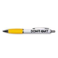 ASSORTED ITEMS TO INCLUDE TONGUE IN PEACH FUNNY NOVELTY PUSH PEN GIFT | WORK BALLPOINT PENS WORK COLLEAGUE LEAVING WORK PRESENT | DON'T QUIT | FUNNY JOKE STATIONARY | YELLOW PP2. (DELIVERY ONLY)