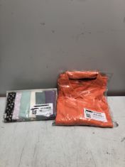 A BOX OF ASSORTED ITEMS TO INCLUDE POLO SHIRTS LARGE 30 ITEMS IN BOX . (DELIVERY ONLY)