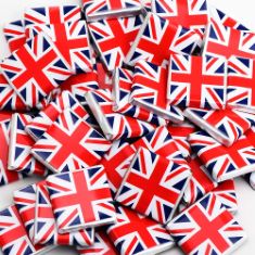 23 X ITALIAN OPTIONS UNION JACK BRITISH CHOCOLATE NEAPOLITANS (100 CHOCOLATES). (DELIVERY ONLY)