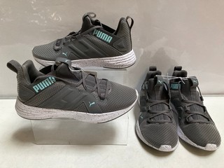 2 X PUMA CONTEMPT DEMI LADIES TRAINERS IN GREY SIZES 4 AND 5