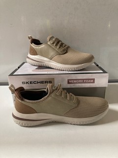 2 X PAIRS OF SKETCHER TRAINERS, SKECH LITE PRO - UNIFORM AVE, WHITE, SIZE 6 & DELSON SHOE, TAUPE, SIZE 10