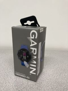 GARMIN FORERUNNER 45 SMARTWATCH (ORIGINAL RRP - £130) IN BLUE: MODEL NO 010-02156-11 (BOXED WITH MANUFACTURE ACCESSORIES) [JPTB3924]