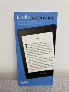 KINDLE PAPERWHITE TABLET WITH WIFI IN BLACK: MODEL NO G000T61405040E5L (BOXED WITH MANUFACTURE ACCESSORIES). (SEALED UNIT). [JPTB3825]