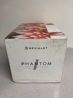 PHANTOM COMPACT SPEAKER  (ORIGINAL RRP - £1899) IN WHITE/LIGHT CHROME: MODEL NO 103DB (BOXED WITH MANUFACTURE ACCESSORIES). (SEALED UNIT). [JPTB4146]