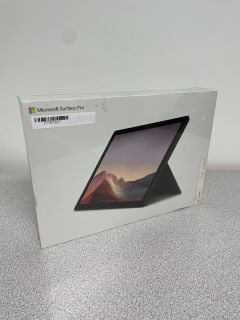 MICROSOFT SURFACE PRO 7 LAPTOP (ORIGINAL RRP - £1400) IN BLACK: MODEL NO PWL-00002 (BOXED WITH MANUFACTURE ACCESSORIES). . (SEALED UNIT). [JPTB3827]