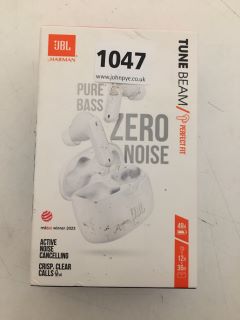JBL TUNE BEAM PERFECT FIT ACTIVE NOISE CANCELLING WIRELESS EARBUDS