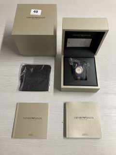 EMPORIO ARMANI SWISS MADE STAINLESS STEEL GOLD WRISTWATCH - RRP £859