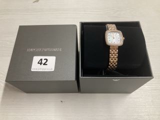 EMPORIO LADIES TRADITIONAL WRIST WATCH IN ROSE GOLD RRP: £349