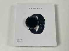 RADIANT RAS20404 SMARTWATCH (ORIGINAL RETAIL PRICE - 69,90 €) IN BLACK/SILVER (WITH CASE. WITHOUT CHARGER. WITH GREEN AND SILVER STRAPS) [JPTZ5866]