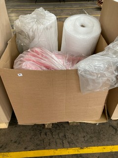 PALLET OF ASSORTED ITEMS TO INCLUDE SEALED AIR BUBBLE WRAP