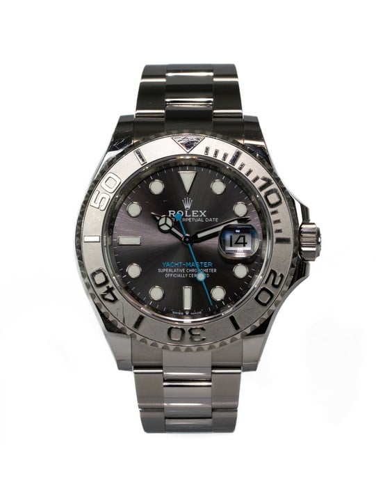 Rolex Yacht-Master 40 Ref: 126622 Automatic Watch. 40mm Stainless Steel Case with Platinum Bi-Directional Bezel, Rhodium Dial and Stainless Steel Oyster Bracelet. Age: Post 2011. No box or paperwork.