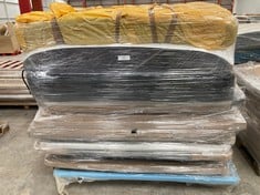 PALLET OF ASSORTED FURNITURE INCLUDING 3 MATTRESSES (MAY BE BROKEN, INCOMPLETE OR DIRTY).