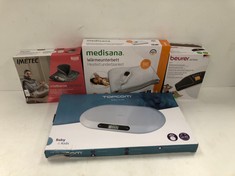 4 X HOUSEHOLD ITEMS INCLUDING TOPCOM BABY SCALES.