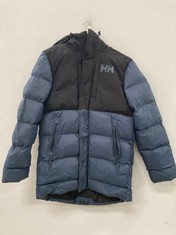 HELLY HANSEN COAT BLACK AND BLUE COLOUR SIZE S - LOCATION 13A.