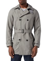 G-STAR RAW DOUBLE BREASTED TRENCHCOAT, MEN'S JACKETS, GREY (GRANITE D21048-A577-1468), S - LOCATION 17A.