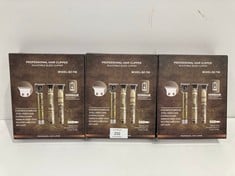 3 X TRIBAL BZ-T99" HAIR AND BEARD RAZOR WITH ADJUSTABLE BLADE AND USB CHARGE
