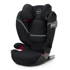CYBEX GOLD - SOLUTION S-FIX CAR SEAT, FOR CARS WITH AND WITHOUT ISOFIX, GROUP 2/3 (15-36 KG), FROM APPROX. 3 TO 12 YEARS, BLACK (DEEP BLACK) - LOCATION 1B.