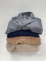 4 X JACKETS VARIOUS BRANDS, SIZES AND MODELS INCLUDING GREY BLAZER SIZE 34 TRENDYOL - LOCATION 37A.