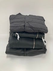 4 X JACKETS VARIOUS BRANDS, SIZES AND MODELS INCLUDING MORGAN LEATHER JACKET SIZE 36 - LOCATION 41A.