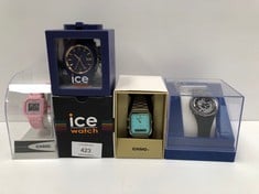 4 X WATCHES VARIOUS MAKES AND MODELS INCLUDING ICE WATCH 020 544 - LOCATION 2B.