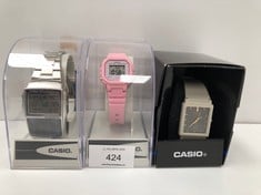 3 X CASIO WATCHES VARIOUS MODELS INCLUDING MODEL 3284 - LOCATION 2B.