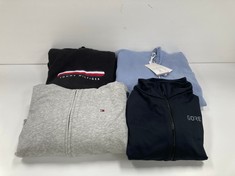 4 X SWEATSHIRTS VARIOUS BRANDS, SIZES AND MODELS INCLUDING BLUE TOMMY HILFIGER JACKET - LOCATION 45A.