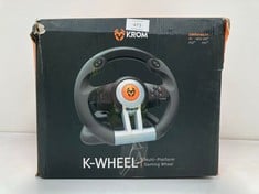 KROM K-WHEEL - NXKROMKWHL - MULTI-PLATFORM STEERING WHEEL AND PEDAL SET, SHIFTER AND PADDLES ON STEERING WHEEL, VIBRATION EFFECT, COMPATIBLE PC, PS3, PS4 AND XBOX - LOCATION 39B.