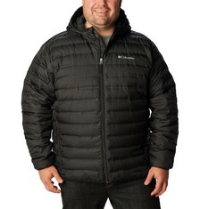 COLUMBIA LAKE 22 DOWN HOODED JACKET MEN'S QUILTED HOODED DOWN JACKET SIZE L - LOCATION 51B.
