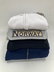 4 X SWEATSHIRTS VARIOUS BRANDS, SIZES AND MODELS INCLUDING NORWAY SWEATSHIRT SIZE S - LOCATION 49A.