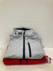 2 X HELLY HANSEN JACKET RED COLOUR SIZE S AND GREY COLOUR SIZE M - LOCATION 48B.