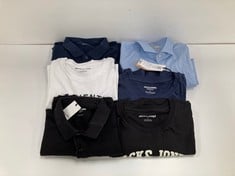 6 X JACK&JONES GARMENTS VARIOUS SIZES AND MODELS INCLUDING BLACK POLO SHIRT SIZE L - LOCATION 46A.